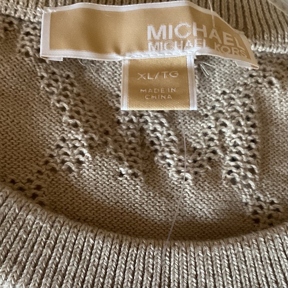 NWT MICHAEL KORS LOGO DESIGN KNEET DUNE WOMAN COTTON PULLOVER Size US XL - Picture 9 of 10